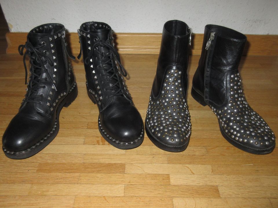 ASH Stiefeletten mit Nieten, Leder, Schwarz, Gr. 36 **TOP** in Köln