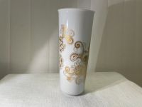 Hohe weiße vintage Vase mit floralem Gold-Muster Pop-Art Altona - Hamburg Ottensen Vorschau