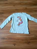 H&M Langarmshirt Longslevel Gr. 134 140 Einhorn hellblau Thüringen - Wichtshausen Vorschau