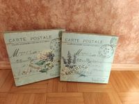 Deko/Vintage/Landhaus Shabby Chic /Bilder Carte Postale/2er Set Nordrhein-Westfalen - Radevormwald Vorschau