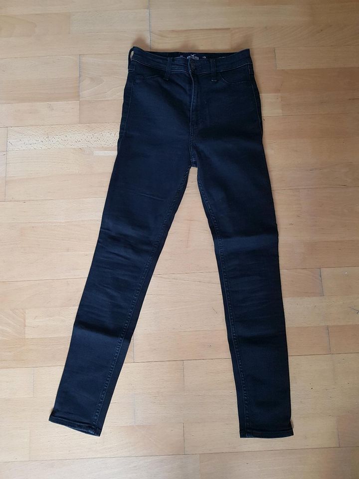 Schwarze Hollister Damen Jeans/Hose/Jean Legging in Größe W24 L26 in Schöppingen