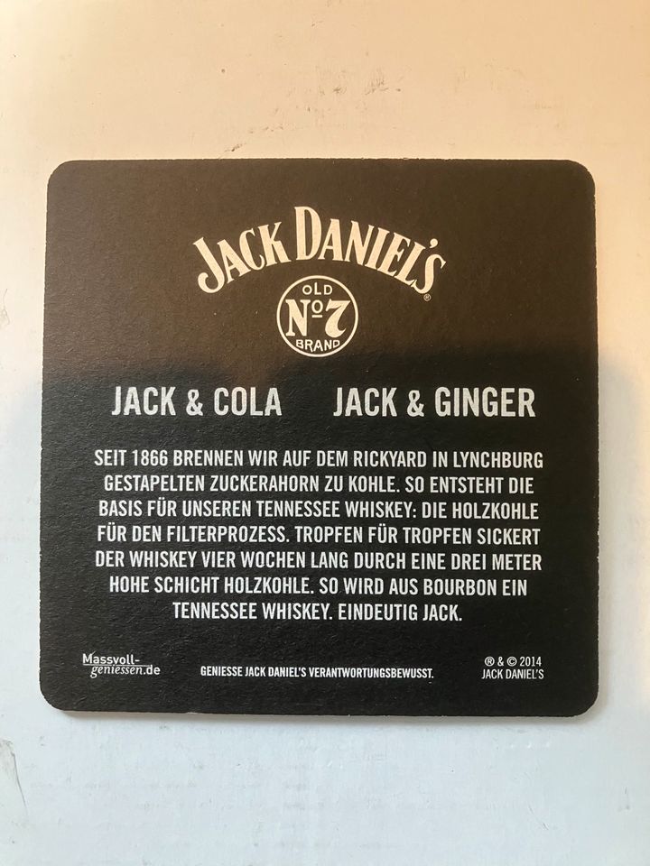 10 originale Jack Daniels Bierdeckel Untersetzer in Balingen