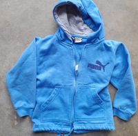 Strickjacke Sweatjacke Sportjacke Puma blau Kapuze 110/116 Niedersachsen - Braunschweig Vorschau