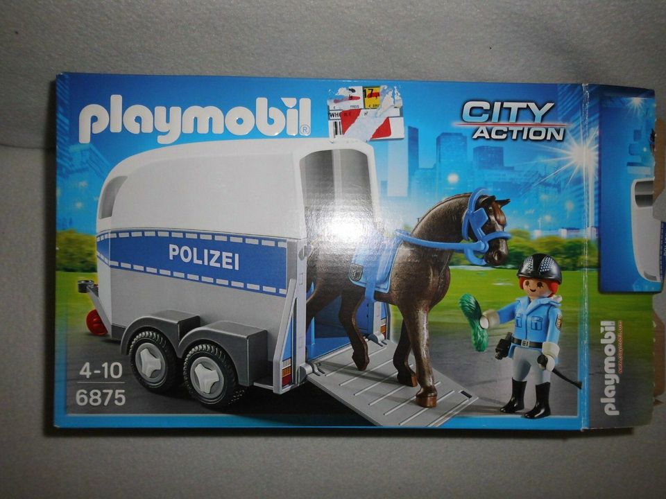 Playmobil - 6875 - Berittene Polizei mit Anhänger - NP € 39,99 in Uhrsleben