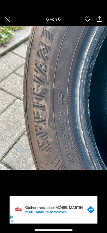 Goodyear sommerreifenEfficient Grip ohne Felgen in Saarbrücken