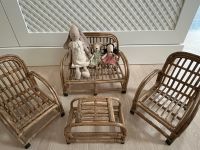 Möbel Couch Sessel Tisch Rattan für Maileg Barbie Sachsen - Waldheim Vorschau
