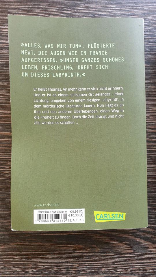 Maze Runner Bücher, die Auserwählten Buchreihe in Düren