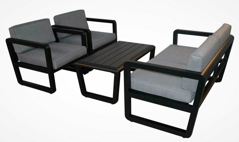 Design Gartenlounge Delfi in schwarz Aluminium rostfrei 699€* in Herbertingen