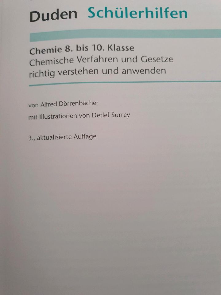 Chemie Basiswissen Schülerhilfe DUDEN in Jungingen