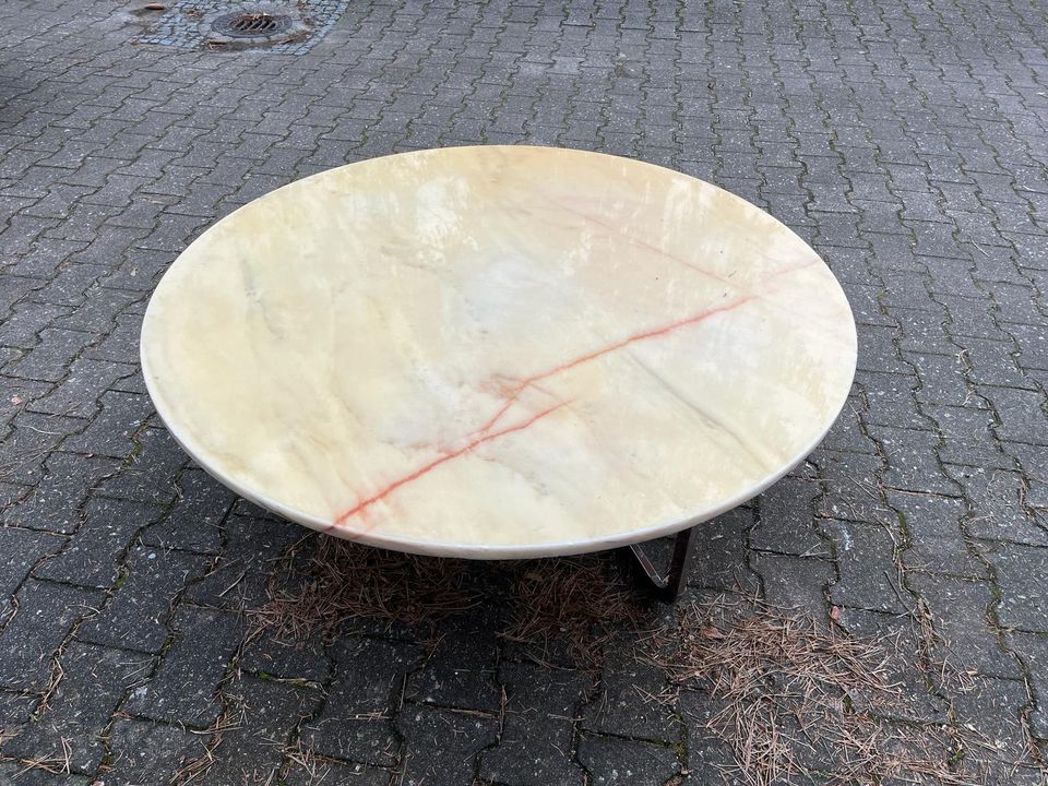 Marmortisch Chromgestell Kufen 60 er Vintage Marble Coffee Table in Berlin