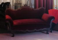 Sofa Louis Philippe ANTIK, Nussbaum furniert, Rot Wiesbaden - Biebrich Vorschau