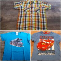 Kurzes kariertes Hemd, T-Shirt Gr.104 Dampflok, Lightning McQueen Sachsen - Annaberg-Buchholz Vorschau