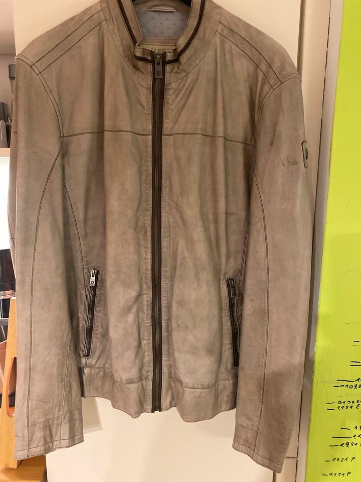 NEUwertig Milestone Giovo Lederjacke beige Lamm Nappa Gr. L, 52 in Starnberg