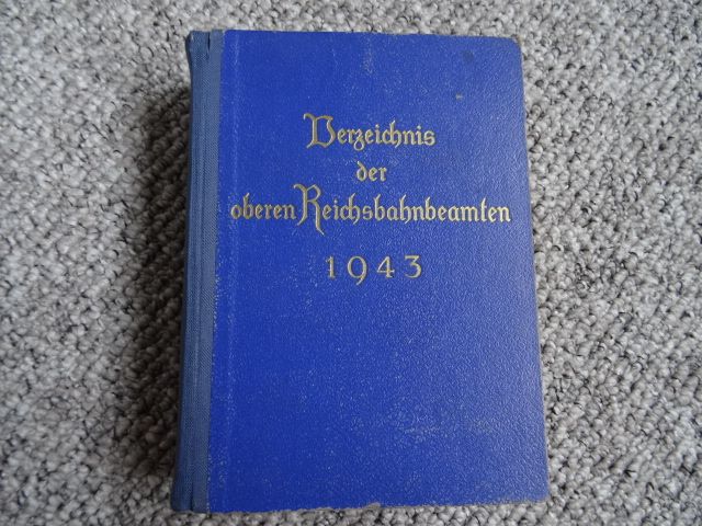 Buch Verzeichnis der oberen Reichsbahnbeamten 1943, WK2 in Haltern am See