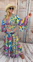 Traumhaftes Seiden Maxi Kleid „Amalfi“ mit Volants & Glocken Arm Bochum - Bochum-Ost Vorschau