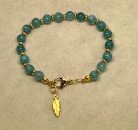 Armband aus blauen Aquamarin Perlen Nordrhein-Westfalen - Weilerswist Vorschau