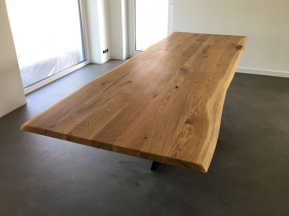 Massiv Eiche Tisch Baumkante Baumtisch Esstisch Holztisch 180x90 in Königswinter