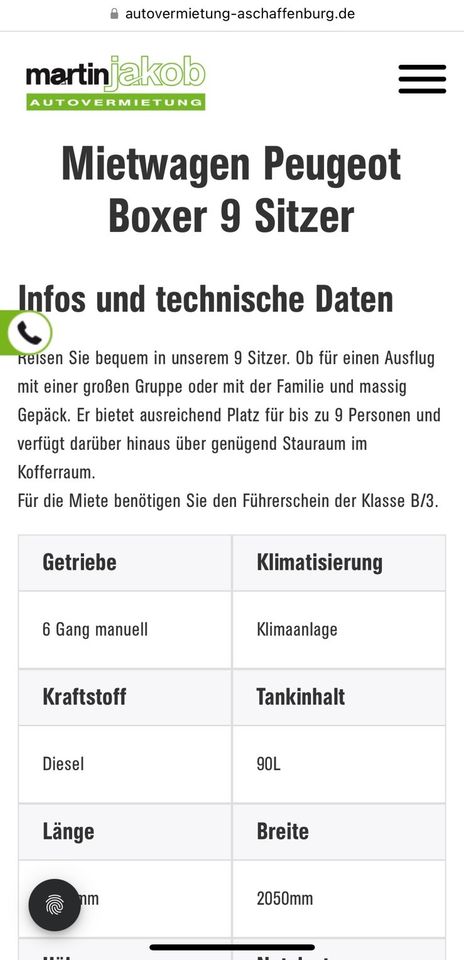 Mietwagen. Sie brauchen Platz für bis zu 9 Personen und Gepäck ? in Mainaschaff