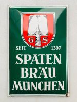 ‼️ EMAILSCHILD Spatenbräu München Emailleschild um 1930 Saarland - Schiffweiler Vorschau