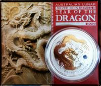 Silbermünze Australien Lunar2 Dragon Drache 2012 gilded 1Oz Neu r Hamburg - Altona Vorschau