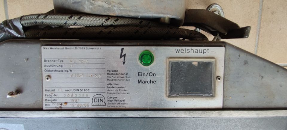 Ölheizung - Brenner, Modell Weishaupt, WL 10-A in Friedrichshafen