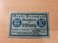 Gutschein über 10 Pfennig Stadt Darmstadt von 1920 Hessen - Griesheim Vorschau