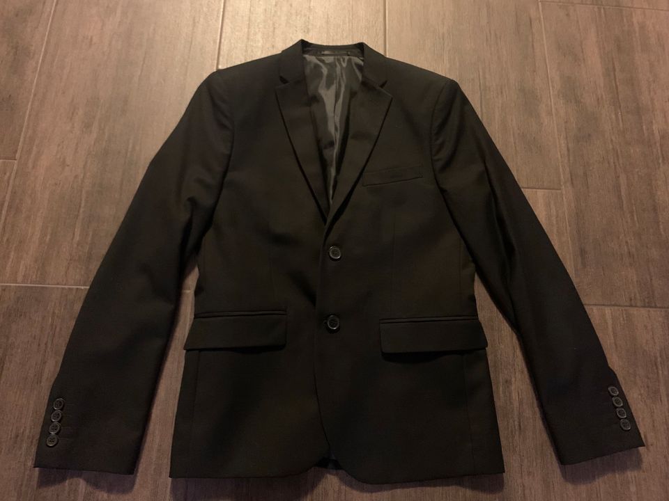 Cooler Anzug Gr.46 Slim Fit schwarz H&M Top wie neu! in Zellertal
