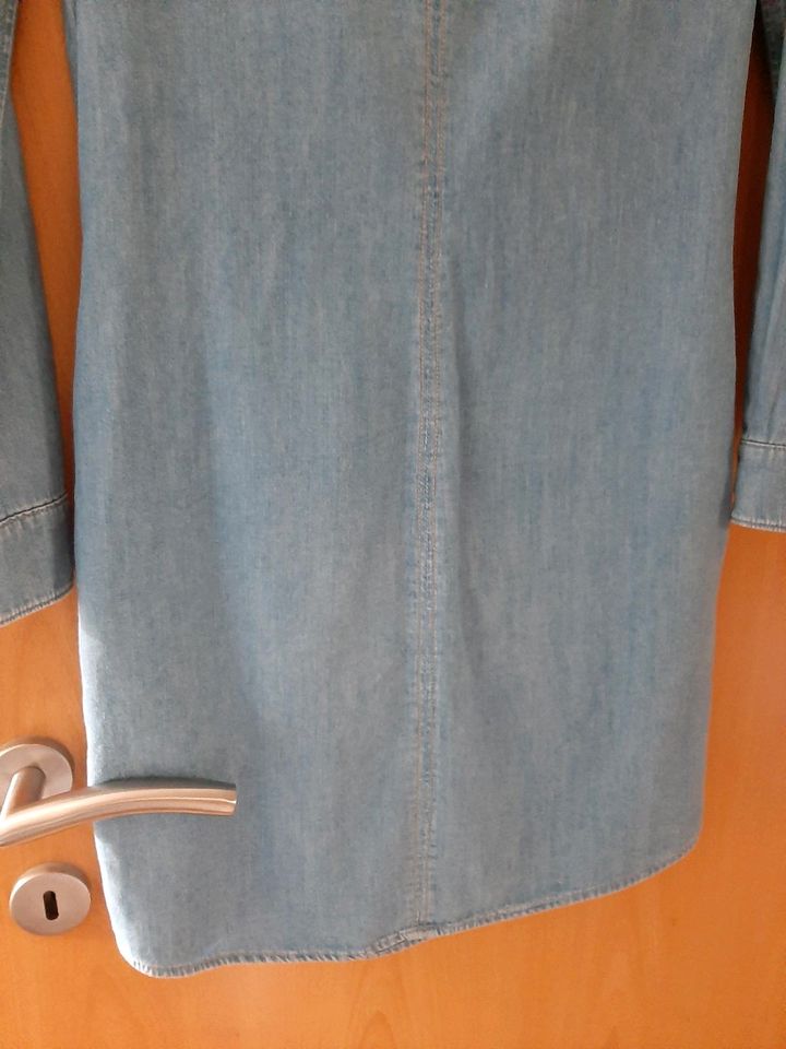 schönes Jeans Kleid Hemd von H&M blau Gr. XXS 160 164 in Freilassing