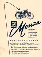 Gritzner - Kayser Monza Supersport Werbeanzeige Reklame-Anzeige Baden-Württemberg - Steinen Vorschau