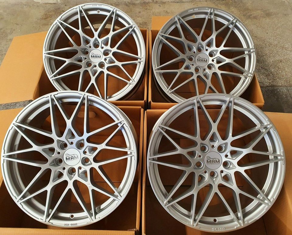 4xNeue MAM B2 Felgen 18Zoll 8,0x18 ET45 5x112 VW/Audi/Seat/Skoda in Krostitz