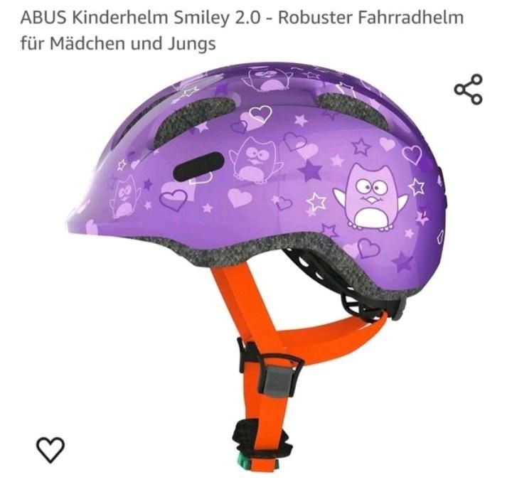 ABUS Fahrradhelm Smiley 2.0 lila Eulen 45-50 cm in Illertissen