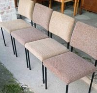 4 retro Vintage Polster Stühle mit Metall Gestell Bayern - Meeder Vorschau