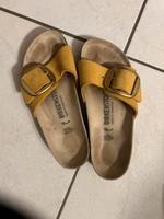 Birkenstock Madrid 36 Big buckle Leder nubuk ocker schnalle gold Baden-Württemberg - Bodman-Ludwigshafen Vorschau