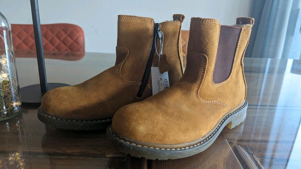 NEU! Leone Kids Leder Chelsea Boots Gr. 34 leicht gefüttert in Willich