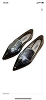 Prada Slipper / Ballerinas / Halbschuhe silber / schwarz Leder Neuhausen-Nymphenburg - Neuhausen Vorschau