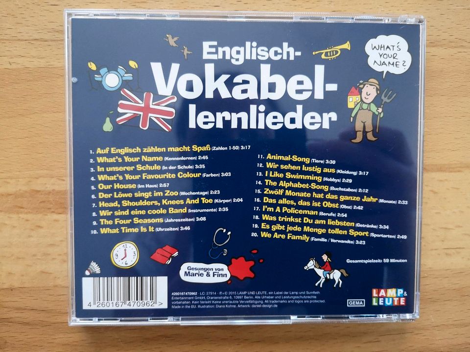 CD Englisch Vokabellernlieder Musik lernen Lamp und Leute in Erfurt