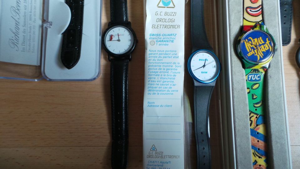 Konvolut seltener Werbeuhren,Uhren Herrenuhr,Armbanduhren in Bielefeld