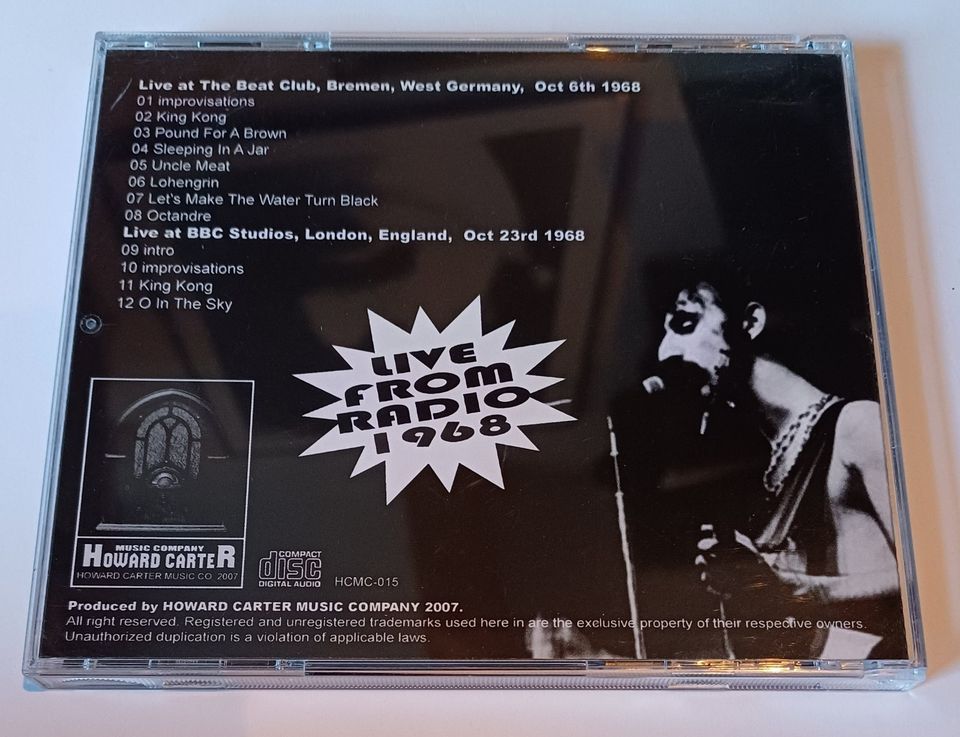 FRANK ZAPPA - Live From Radio 1968 CD in Veckenstedt