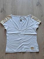 Adidas tolles Sport Fitness Top Shirt weiß gold 36 38 V Neck Bayern - Weidenbach Vorschau