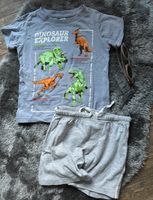Dino T-Shirt & Shorts - Gr. 98 grau Hessen - Gründau Vorschau