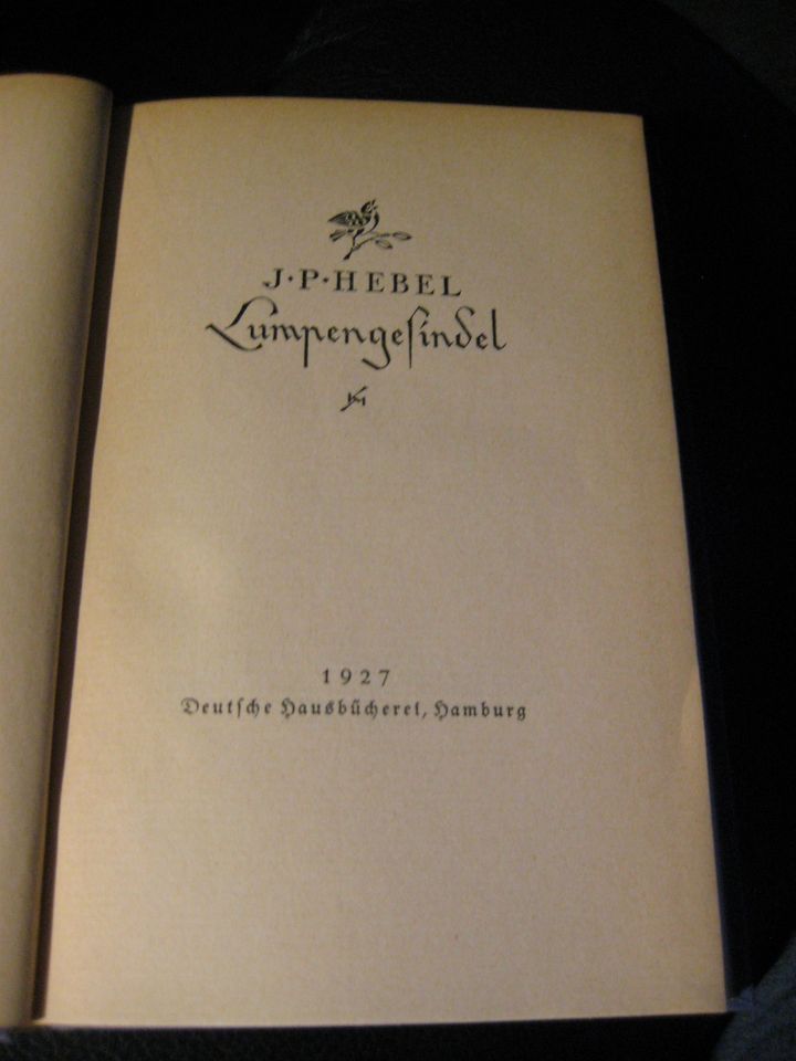 Buch 062 "Lumpengesindel" von Hebel, J.P. in Frankfurt am Main