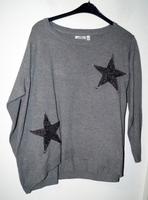 grauer Pullover Sterne Gr.52/54 bpc Nordrhein-Westfalen - Sankt Augustin Vorschau