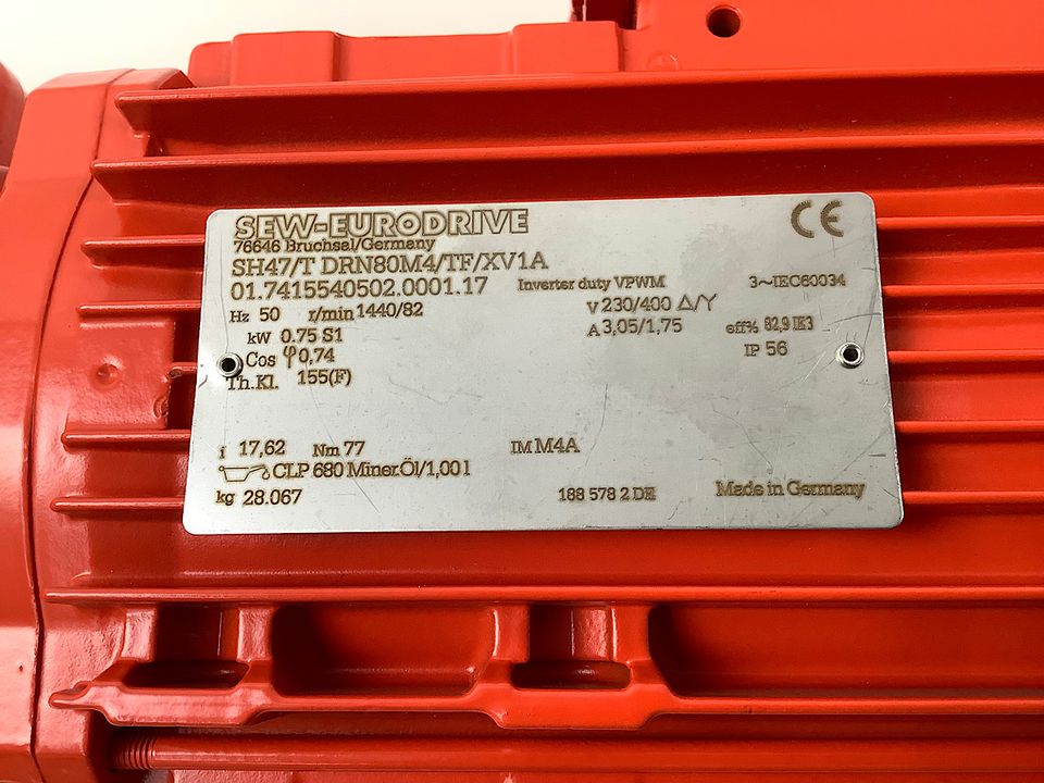 SEW-Eurodrive 3~Getriebe-Motor SH47/TDRN80M4/TF/XV1A 1440/82r/min in Korschenbroich