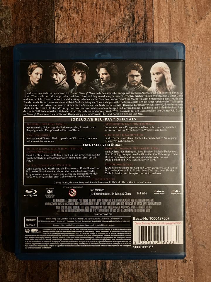Game of Thrones Staffel 2 Blu-Ray in Braunschweig