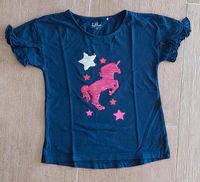 Mädchen-T-Shirt blau mit Einhorn Wendepailletten Topolino Gr.122 Duisburg - Neumühl Vorschau