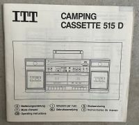 Bedienungsanleitung Kassettenrekorder ITT CAMPING CASSETTE 515 D Nordrhein-Westfalen - Alfter Vorschau