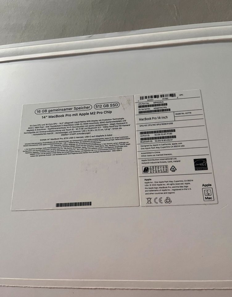 MACBOOK PRO M2 14 ZOLL 512GB SSD in Hamburg