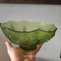 Pressglas-Schale grün Schüssel WEIZENÄHREN 40s TRUE VINTAGE 50s g Unstruttal - Lengefeld Vorschau