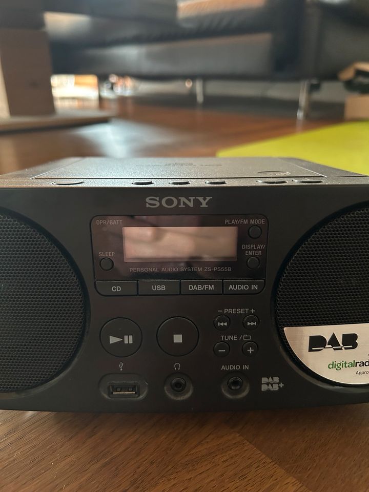 SONY ZS-PS55B Boombox CD Radio, Schwarz in Rottenburg am Neckar