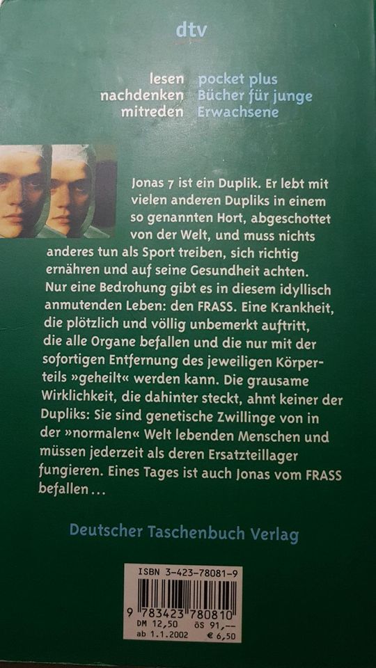 Duplik Jonas 7 , Birgit Rabisch, Buch für junge Erwachsene in Solingen